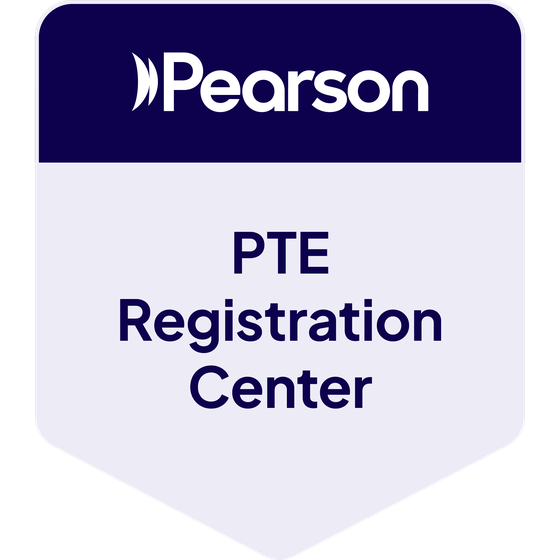 Pearson PTE Registration Center 공식 배지 2026
